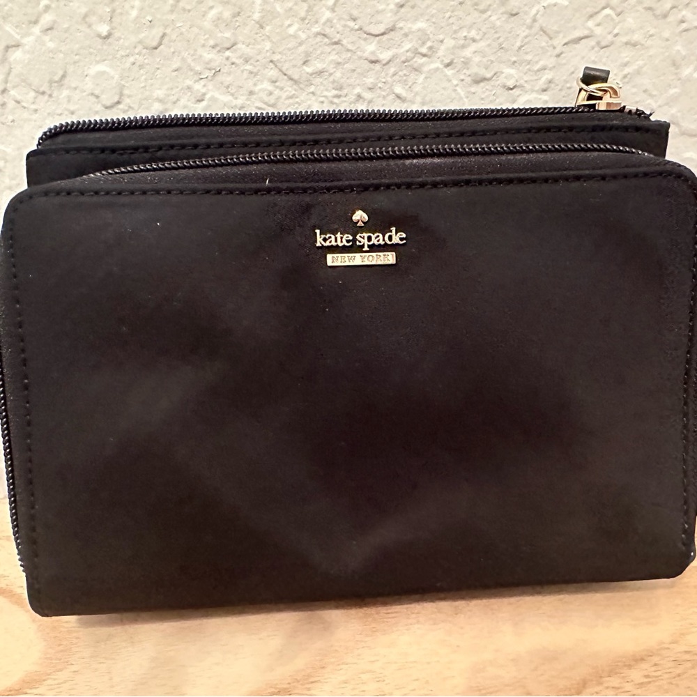 Kate Spade black nylon travel jewelry pouch